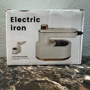Electric Iron with Gold Accents
